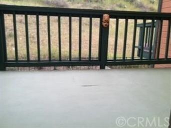 Balcony off living room.