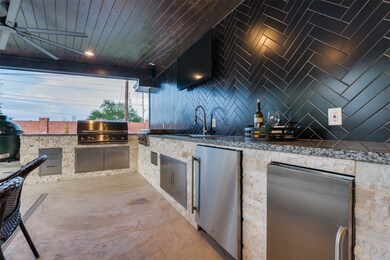 The Granite Counters are darker and Tile is black