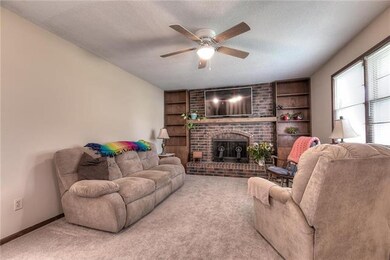 Another view of the living room and beautiful bric