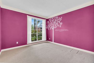 Living room has a custom painted mural.