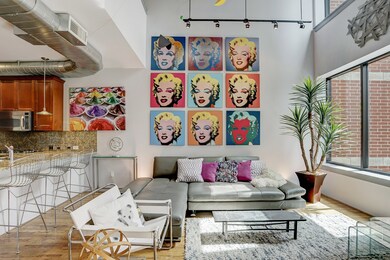 The Living Area has soaring ceiling, adjustable ar