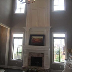 Fireplace in den