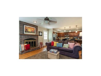 Family/Hearth Room with Fireplace and OPEN to Kitc