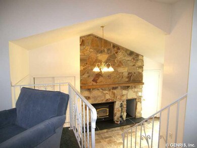 Foyer. HUGE foyer with stone fireplace.  Awesome f