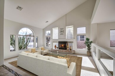 Virtually staged living room