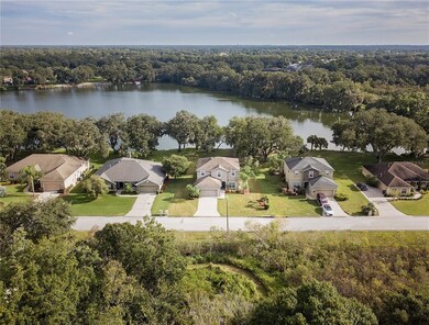 Arial view of home and lake