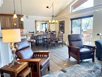 Living room and dining area