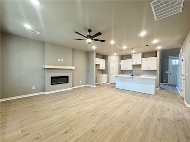 This open living room is a warm and inviting space
