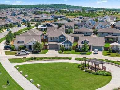 Aerial perspective of suburban area