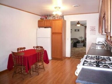 Spacious eat-in area in kitchen.