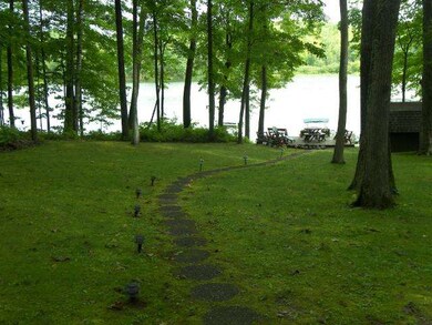 Front yard with stepping stones