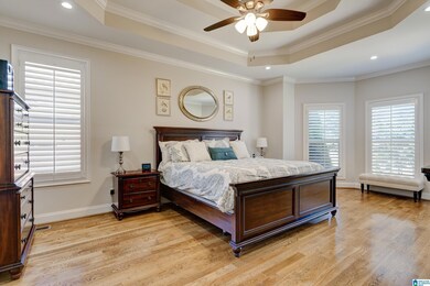 Spacious, light and airy- this owners bedroom with double trey ceiling, and on the main level makes for the perfect retreat.