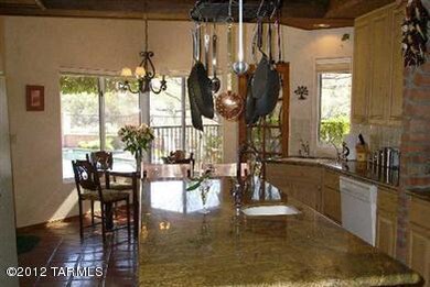 Gourmet kitchen with granite countertops