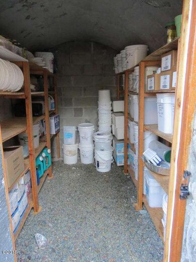Inside root cellar
