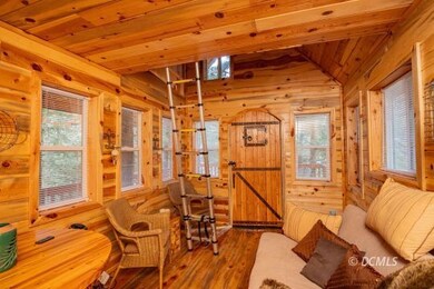 Treehouse interior with loft