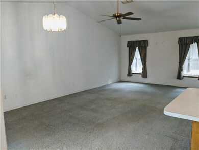 Living Room with Vaulted Ceilings
