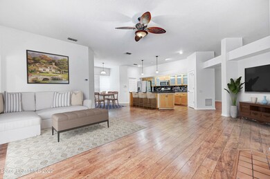 Family room/kitchen - virtually staged
