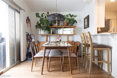 Dining room featuring light wood-style floors