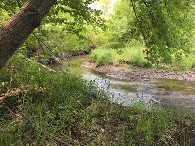 Lovely creek flowing through prairie