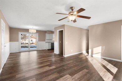 Large living room open to dining room