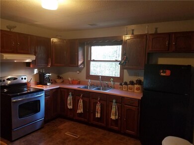 Open kitchen with Oak cabinets, new...