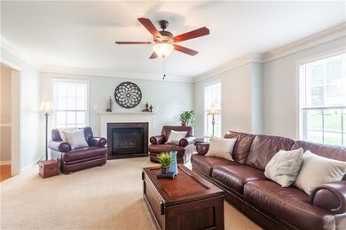 What a pretty great room!  Loads of light from all