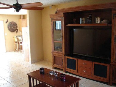 Living room open to dining