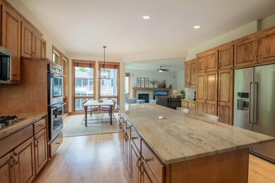 Kitchen features newer stainless steel appliances,