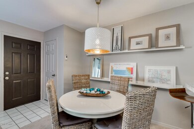 Front door & dining rm