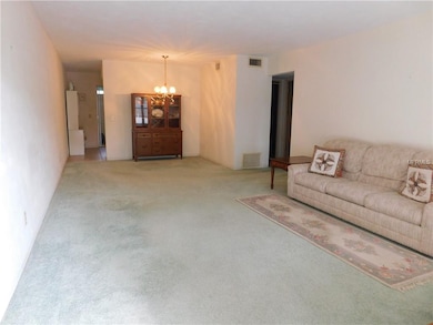 Spacious 24' x 13' Living/Dining Room. The couch i