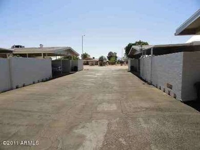 Rear of units driveway