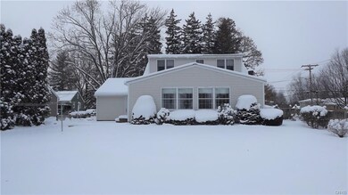 Large and level partially fenced rear yard with el