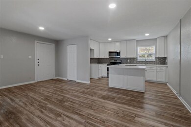 Family room and kitchen