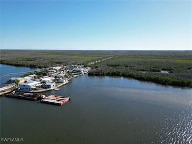 Drone / aerial view of a large body of water and a