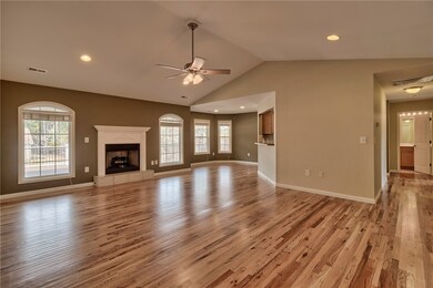 Living/Dining area.  Hardwood floors throughout ma
