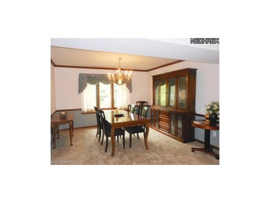 Crown molding and chair rail accent large dining r