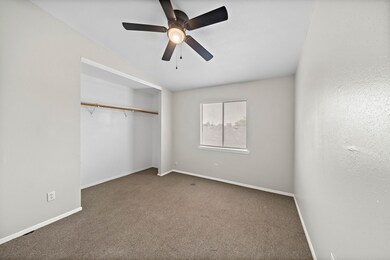 Bedroom with large closet