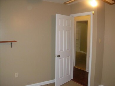 Bedroom with six-panel doors.
