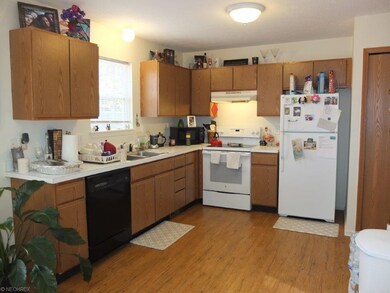Spacious eat-in kitchen.