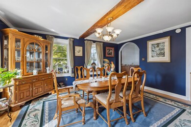 Dining room showing original beam