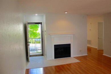 Entry with fireplace from family room