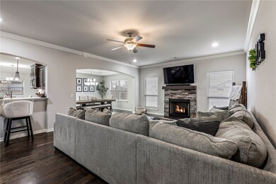 Living Room looking into dining room and kitchen