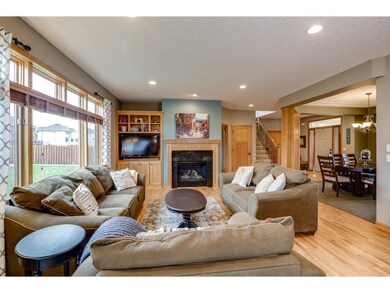 Gas fireplace (one of two in the home), built-in c