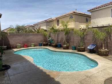 Backyard with a pool