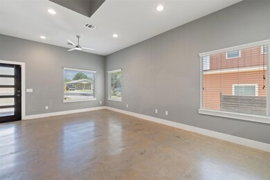 Spare room featuring a ceiling fan, recessed ligh