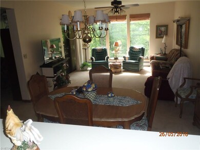 View from kitchen of dining room and family room, 