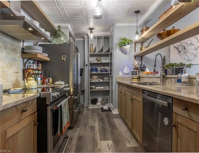Galley Kitchen with pantry