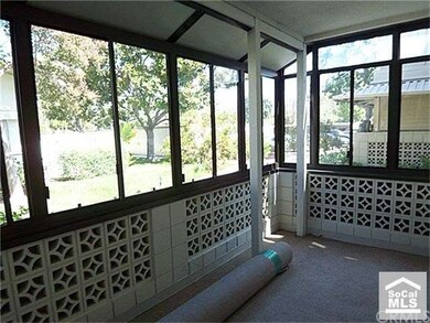 Enclosed patio.