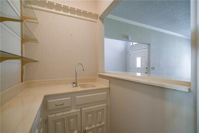 Wet bar in living room