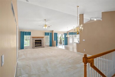 Bright and sunny vaulted great room.